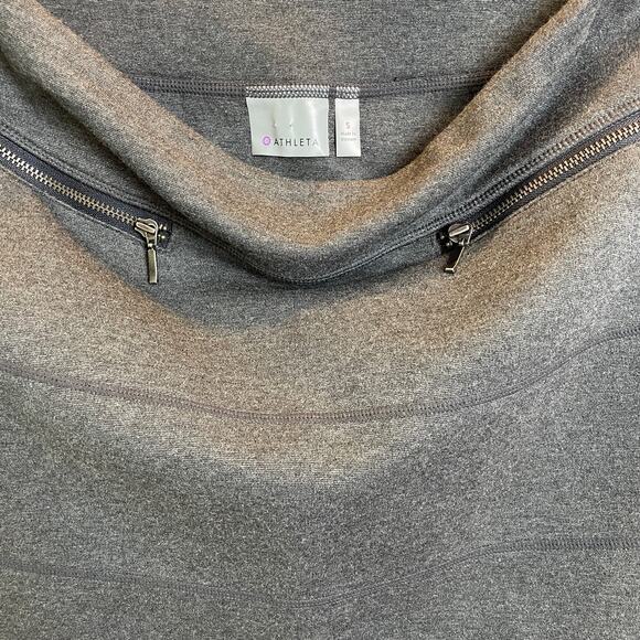 Athleta Strata Ponte Skirt Sz S Gray Knit Stretch Active Stretch Pockets EUC - Picture 4 of 10